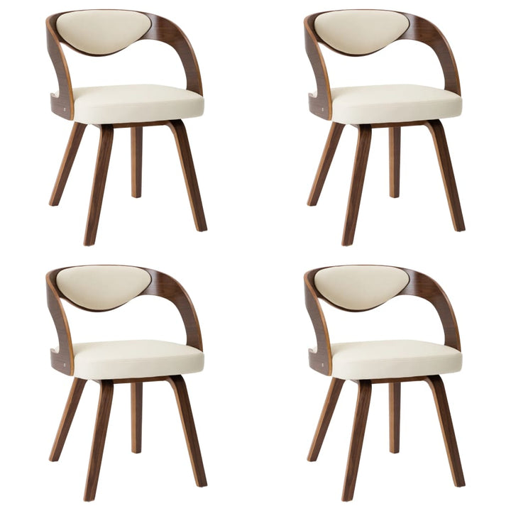 Chaises simili cuir et bois courbé