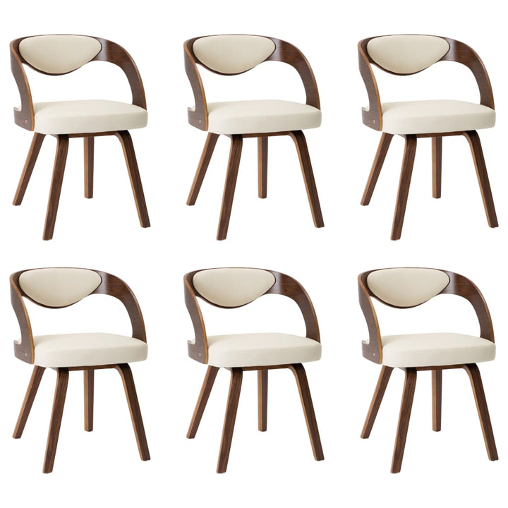 Chaises simili cuir et bois courbé
