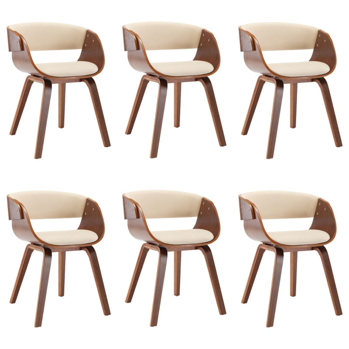 6 chaises courbées de salle à manger