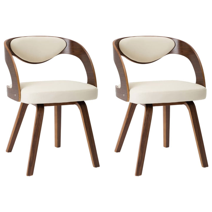 Chaises simili cuir et bois courbé