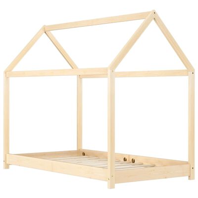 Lit cabane pin massif