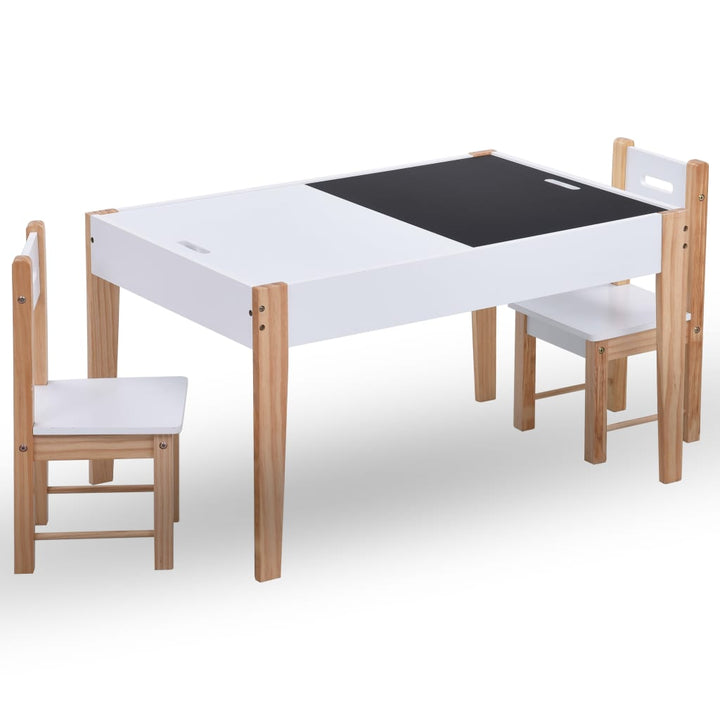 Table (craie) + 2 chaises