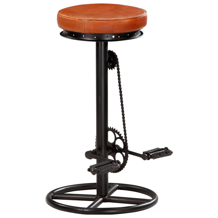 Tabourets de bar 2 pcs en cuir de chèvre