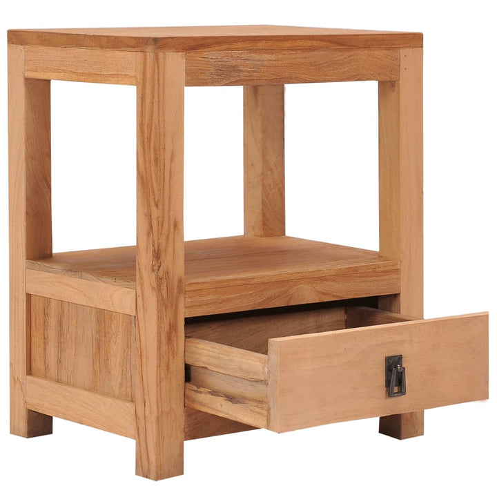 Table de chevet en bois de teck solide