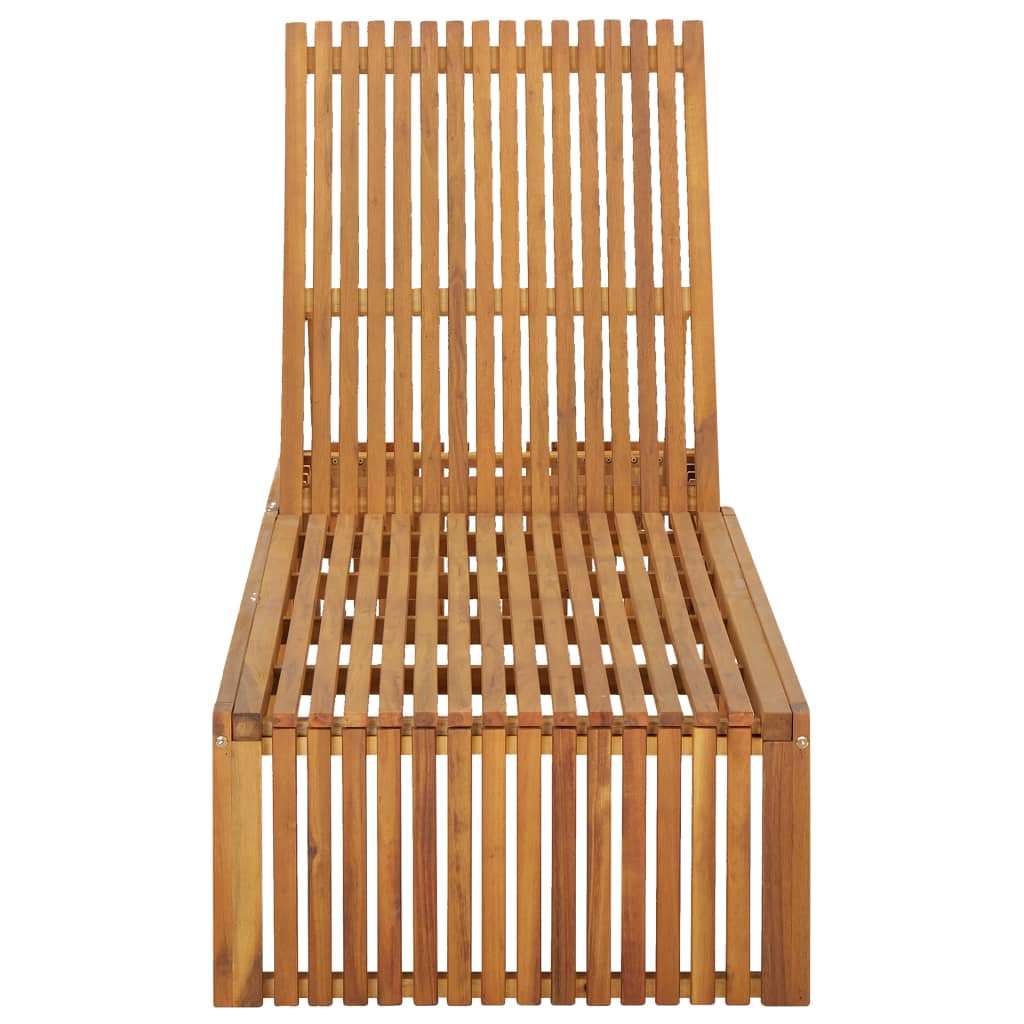 Chaise longue en bois d&