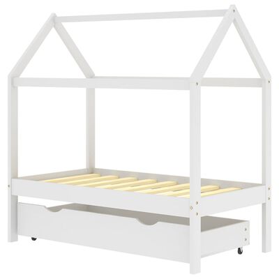Lit + 1 tiroir Pin massif 70x140 cm