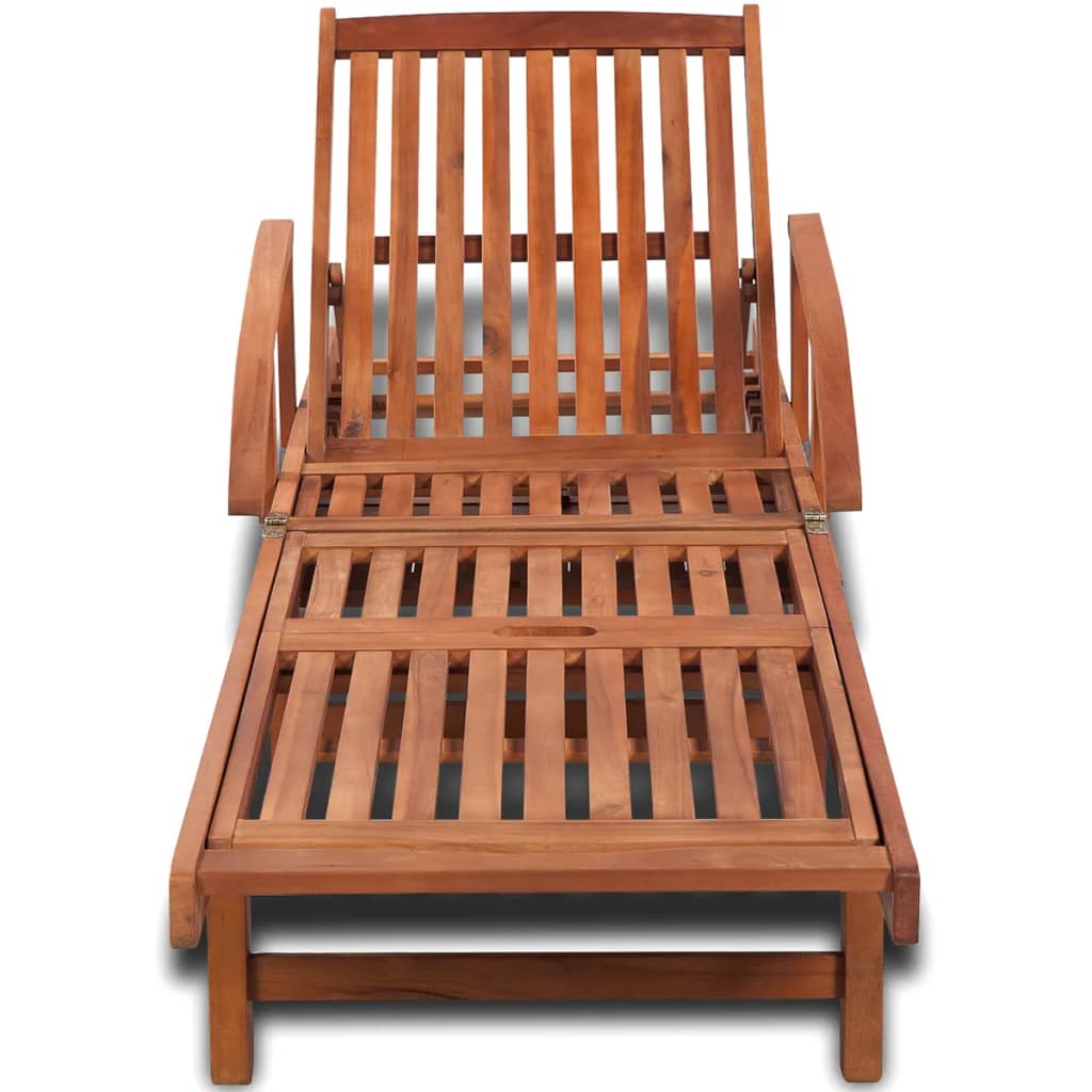 Chaise longue en bois d&
