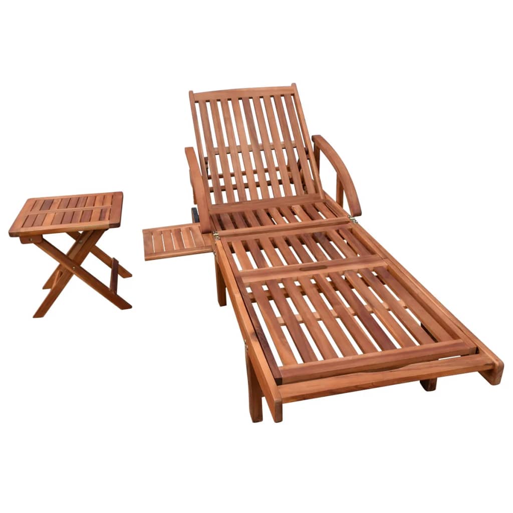 Chaise longue + table