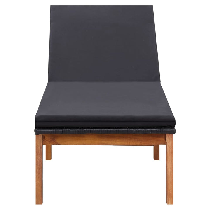 Chaise longue en résine et bois d&