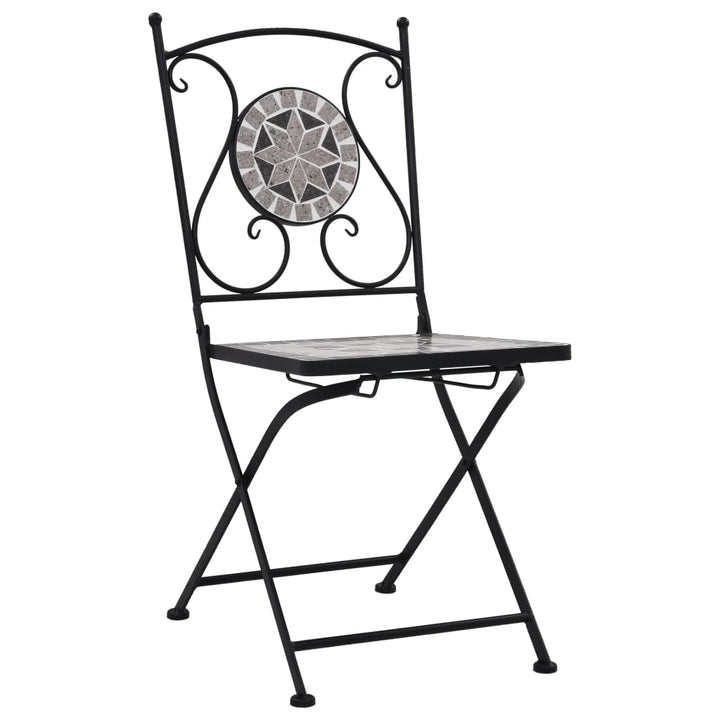 Chaises de bistrot en mosaïque 2 pcs