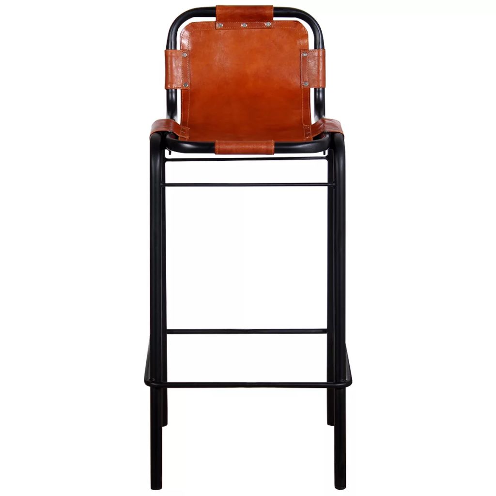 Tabourets de bar cuir (2 pcs)