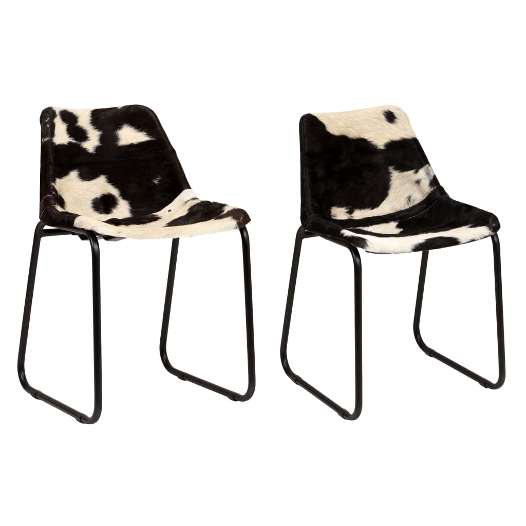Chaises en cuir de chèvre (2 pcs)