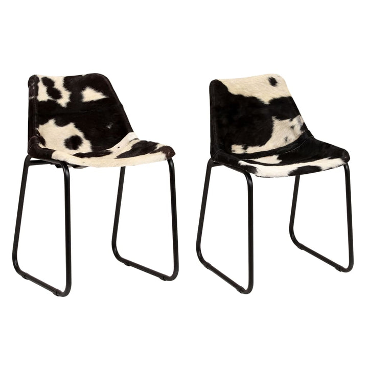 Chaises en cuir de chèvre (2 pcs)