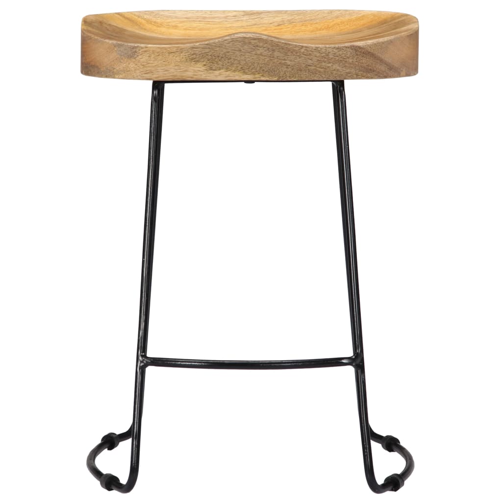 Tabourets en bois de manguier (2 pcs)