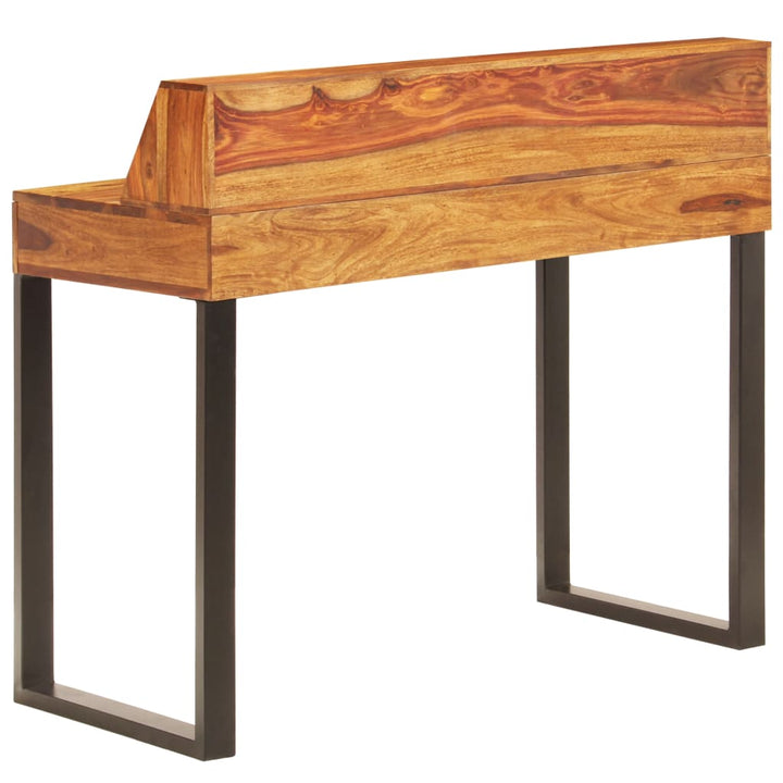 Bureau en bois solide de Sesham et acier