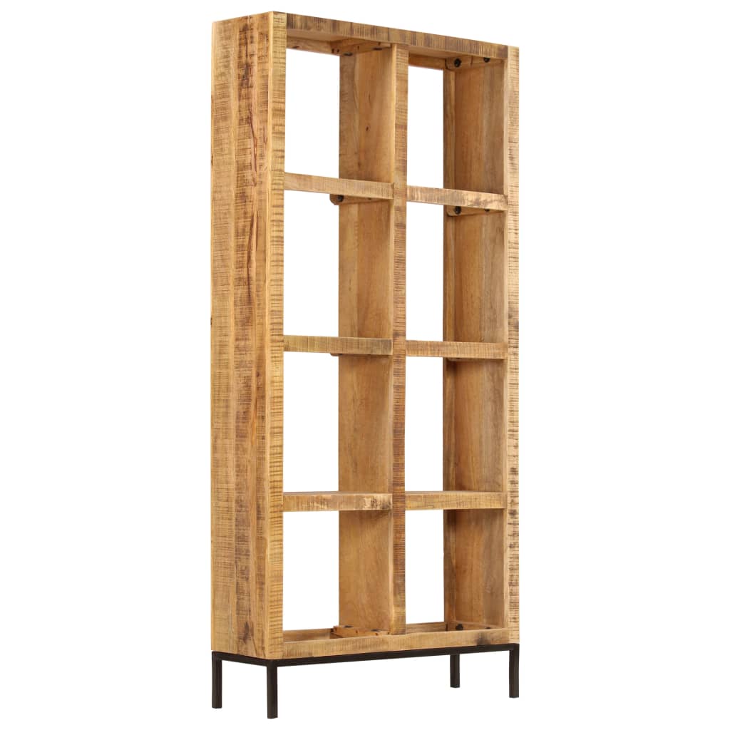 Bibliothèque en bois de manguier brut