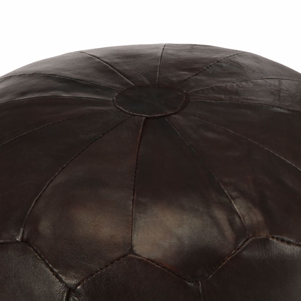Pouf en cuir