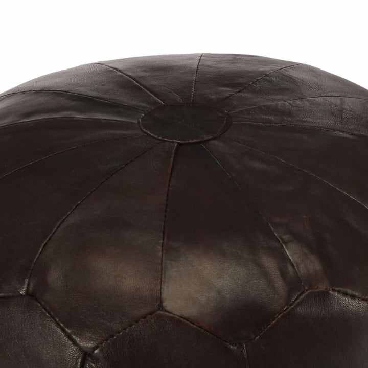 Pouf en cuir