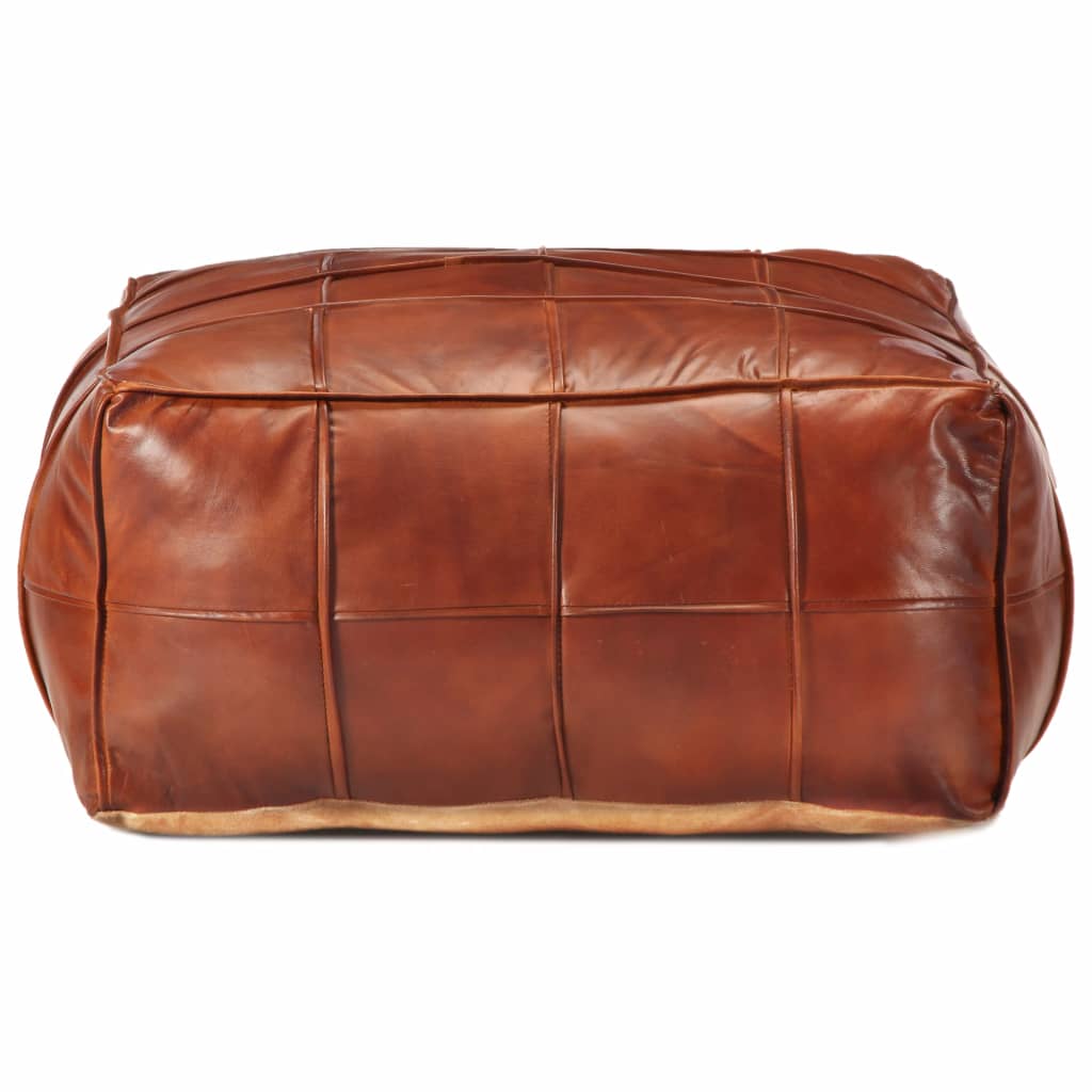 Pouf en cuir