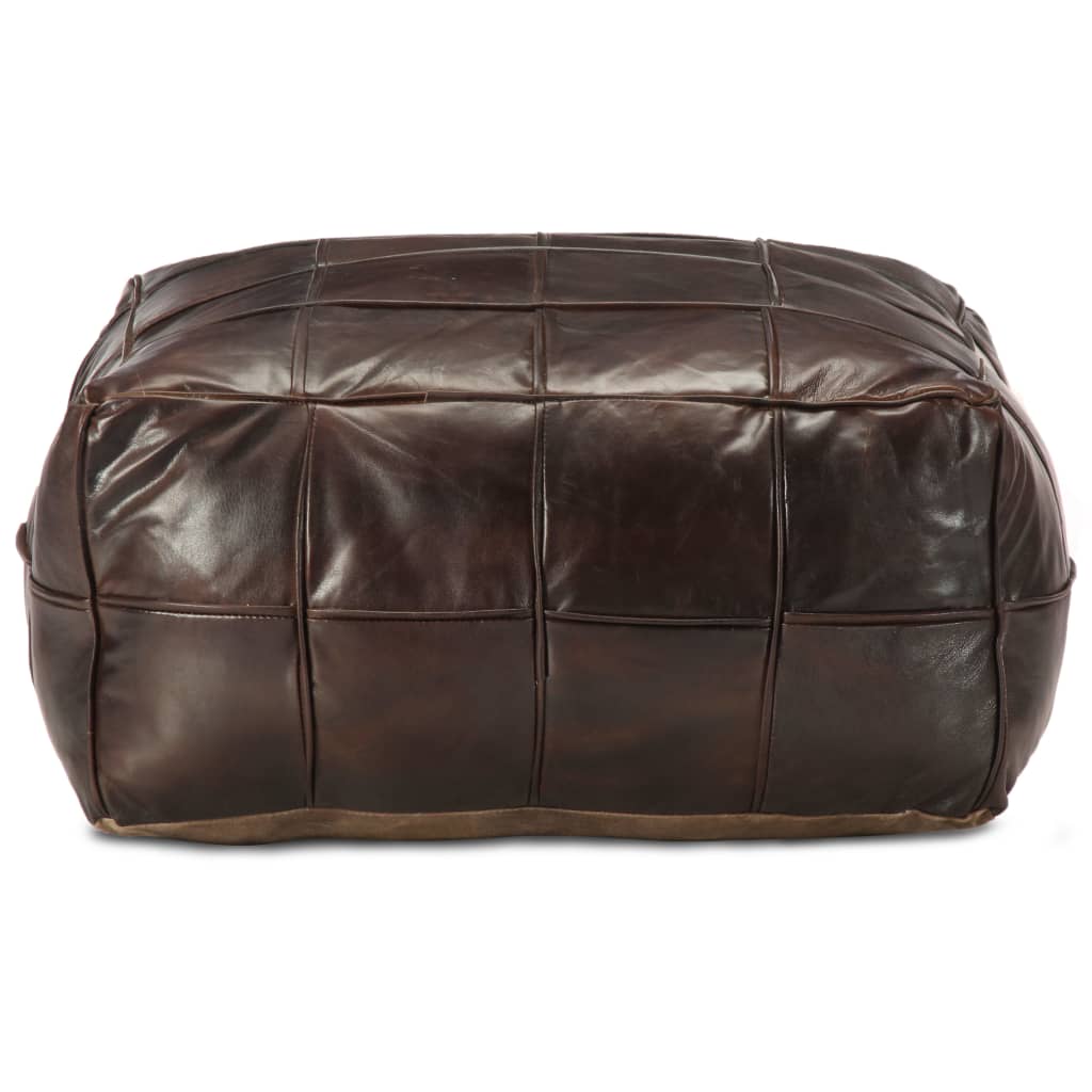 Pouf en cuir de chèvre