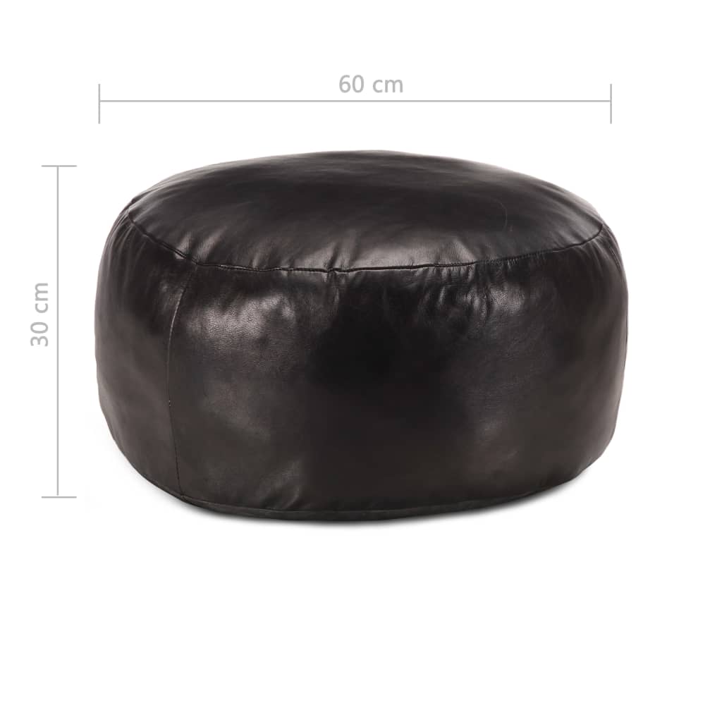 Pouf en cuir de chèvre