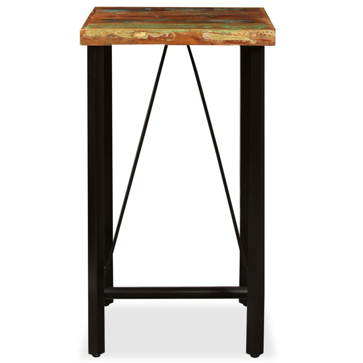 Ensemble de bar en bois de récupération et cuir
