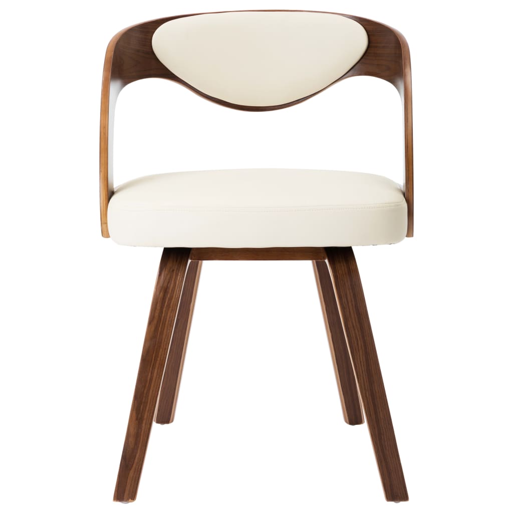 Chaises simili cuir et bois courbé