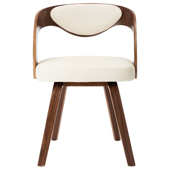 Chaises simili cuir et bois courbé