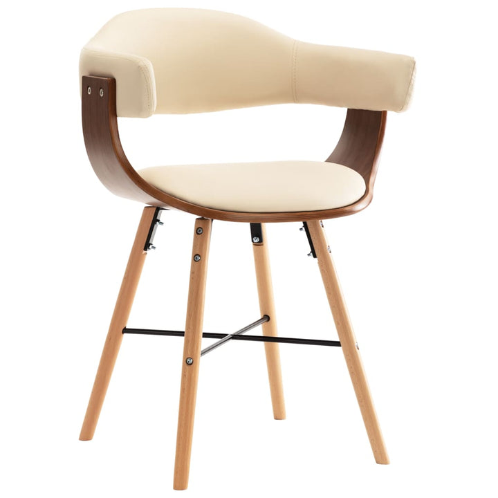 Chaises en simili cuir et bois courbé