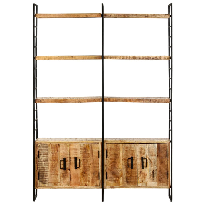 Bibliothèque en bois de manguier brut