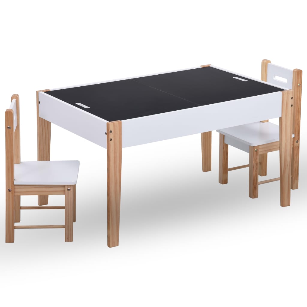 Table (craie) + 2 chaises