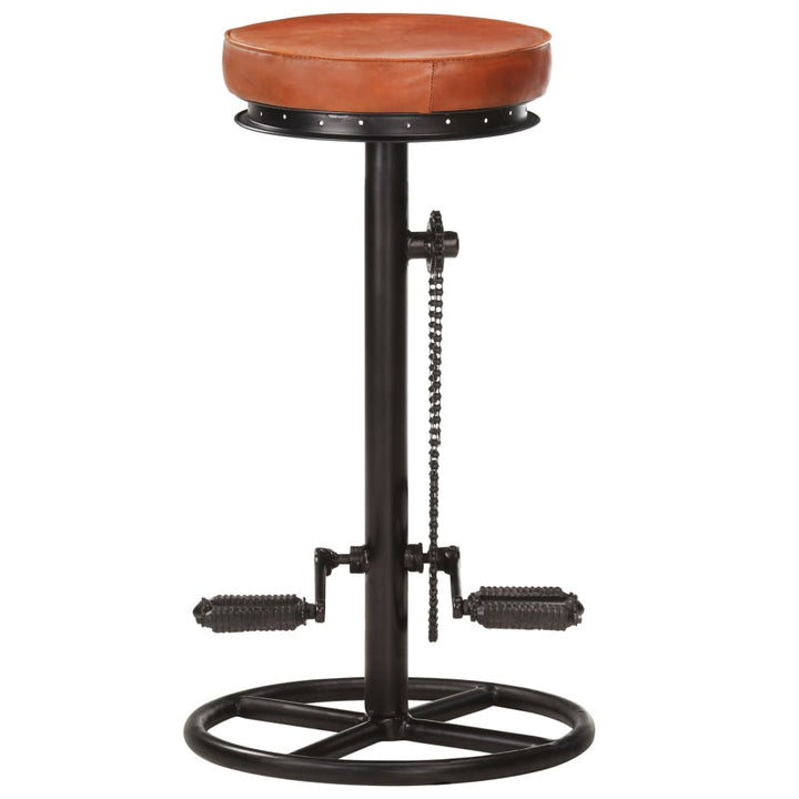 Tabourets de bar 2 pcs en cuir de chèvre