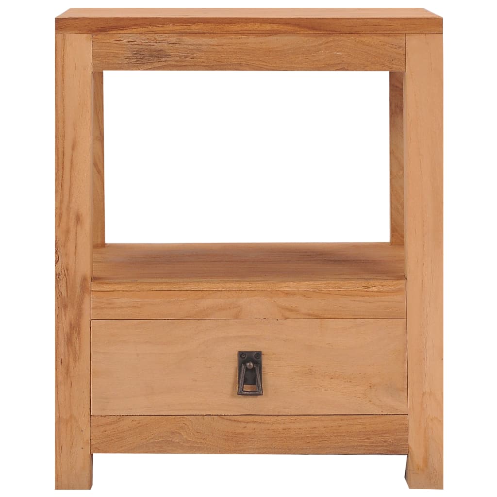 Table de chevet en bois de teck solide
