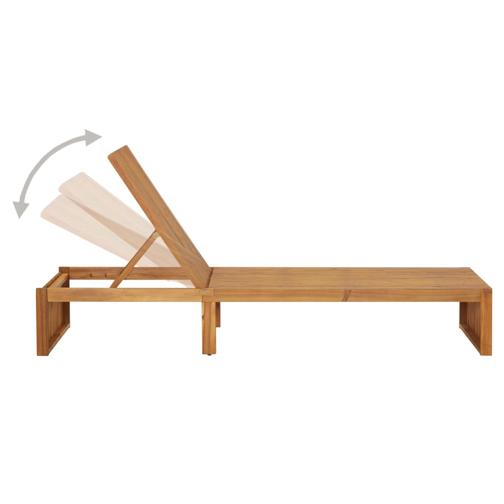 Chaise longue en bois d&