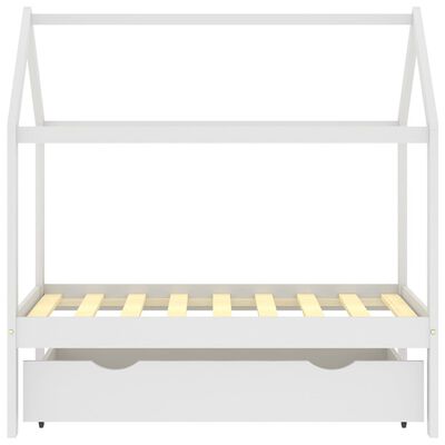 Lit + 1 tiroir Pin massif 70x140 cm