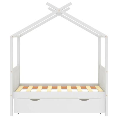 Lit cabane + 1 tiroir Pin massif 70x140 cm