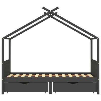 Lit cabane pin massif + 2 tiroirs
