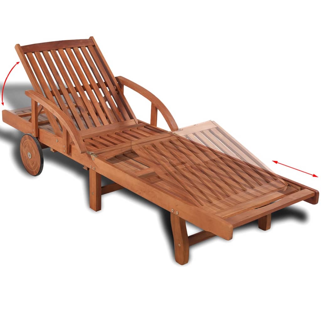 Chaise longue en bois d&