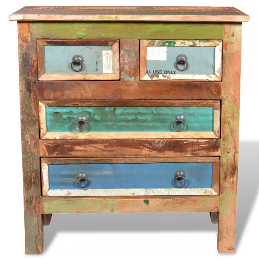 Commode en bois massif de récupération