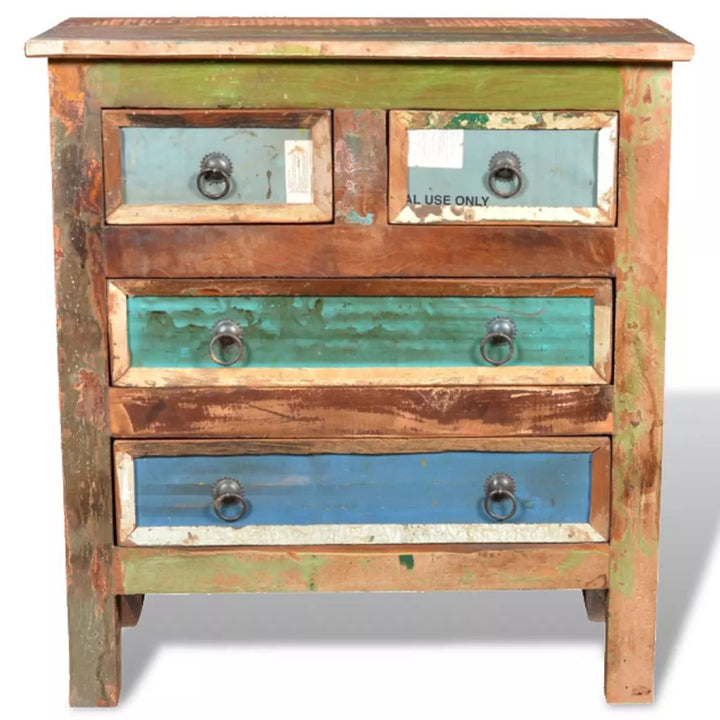 Commode en bois massif de récupération