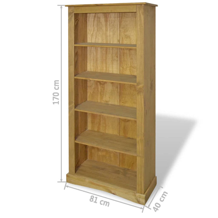 Bibliothèque en pin mexicain