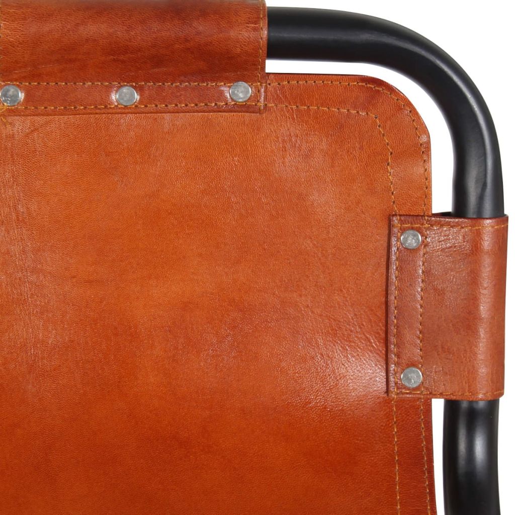 Tabourets de bar cuir (2 pcs)