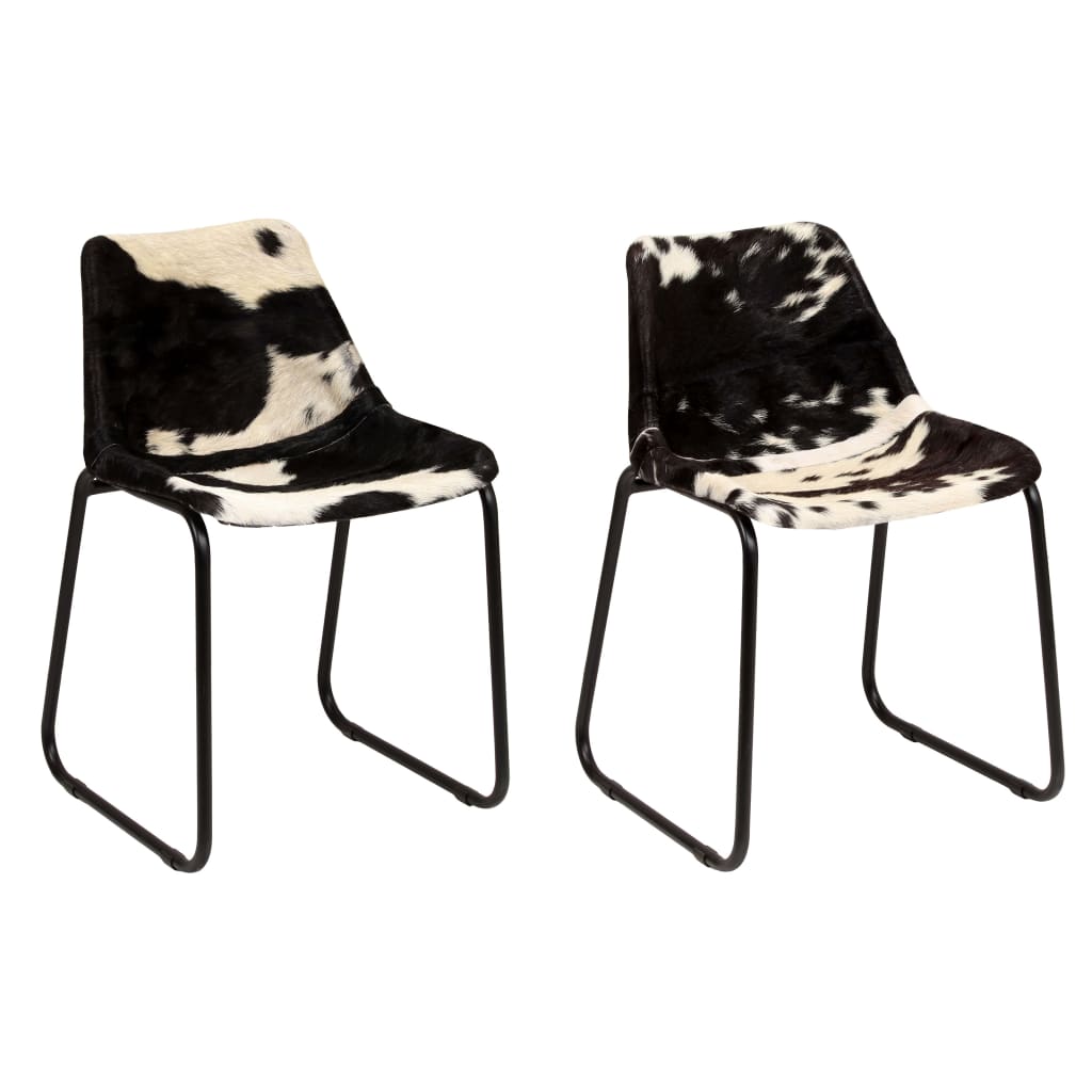 Chaises en cuir de chèvre (2 pcs)