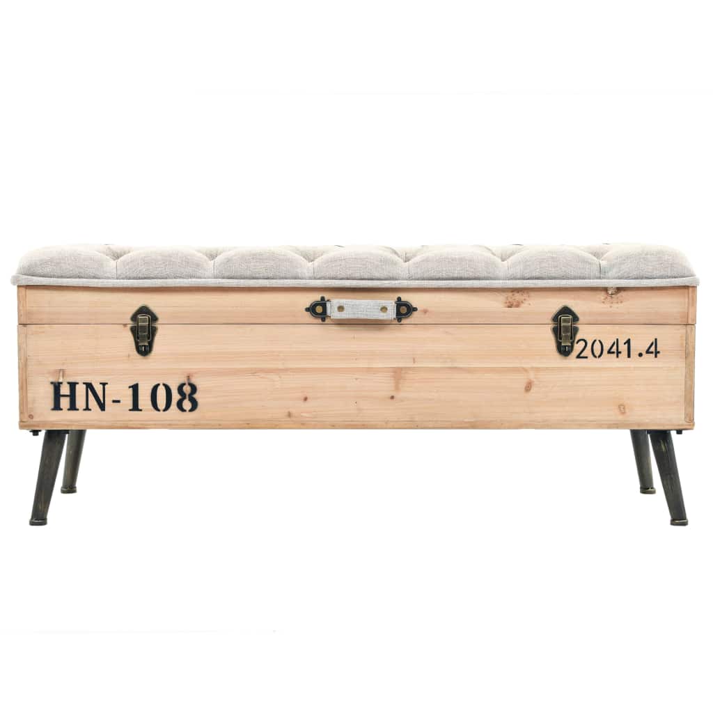 Banc de rangement en bois et MDF