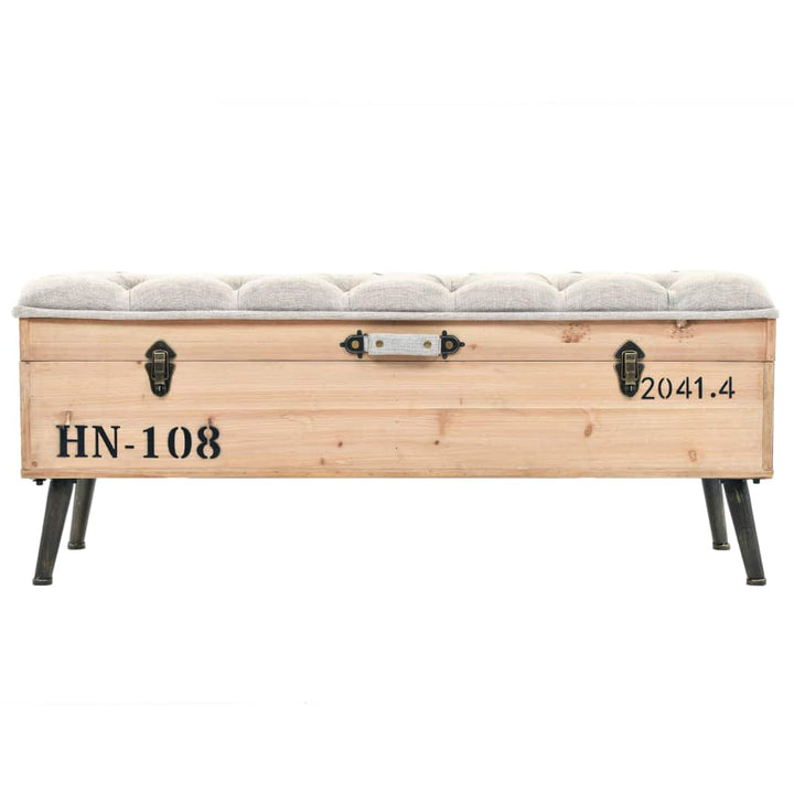 Banc de rangement en bois et MDF