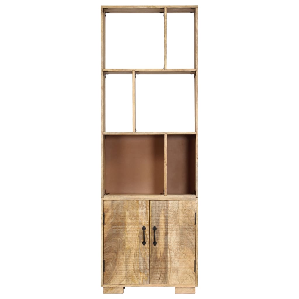 Bibliothèque en bois de manguier brut