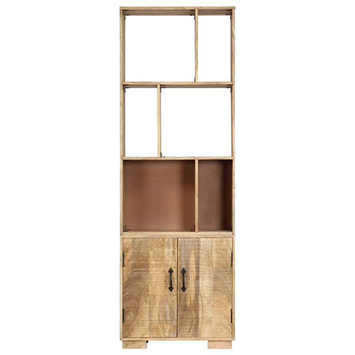 Bibliothèque en bois de manguier brut