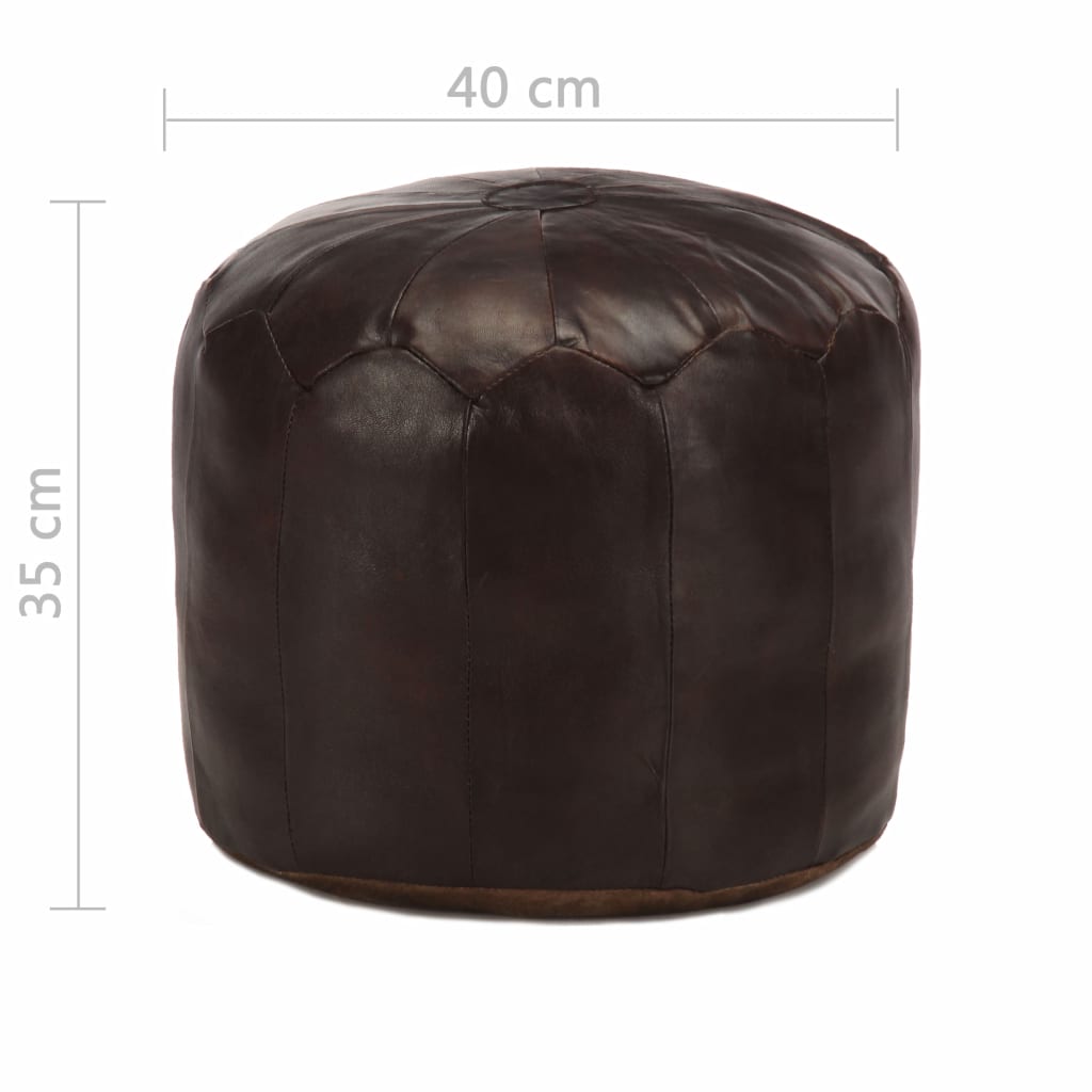 Pouf en cuir