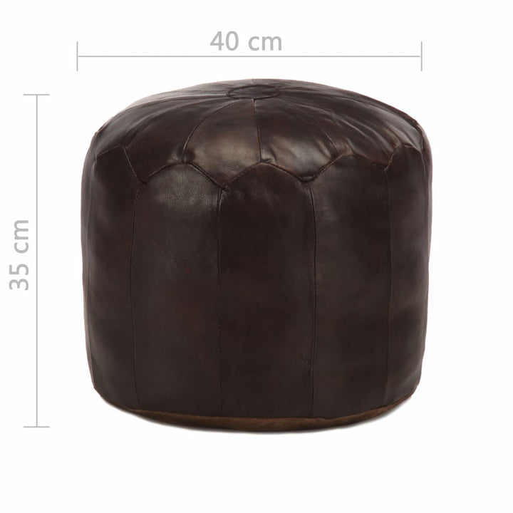 Pouf en cuir