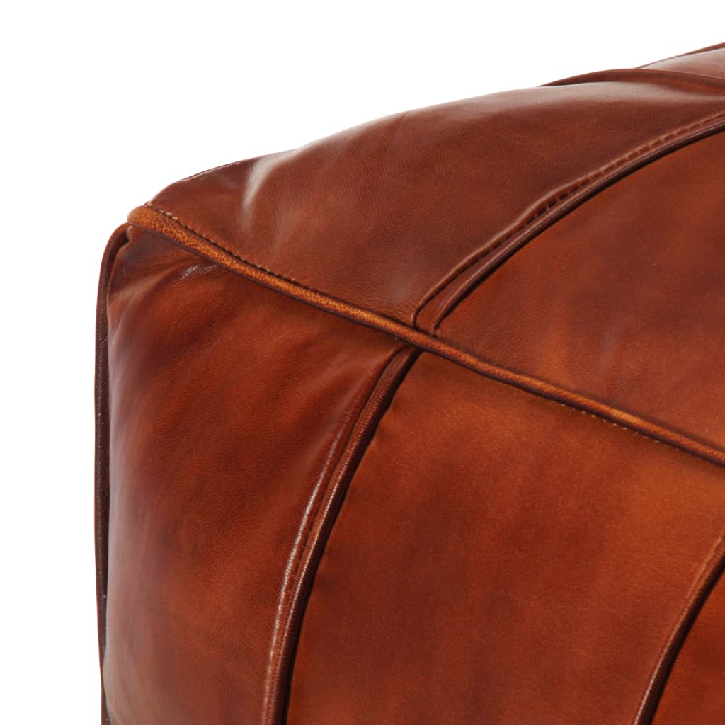 Pouf en cuir